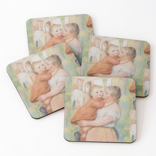 Item preview, Laundress and Her Child Aline and Pierre by Pierre Auguste Renoir: Impressionist Poster designed and sold by artofuniverse.