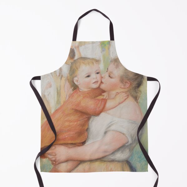 Item preview, Laundress and Her Child Aline and Pierre by Pierre Auguste Renoir: Impressionist Poster designed and sold by artofuniverse.
