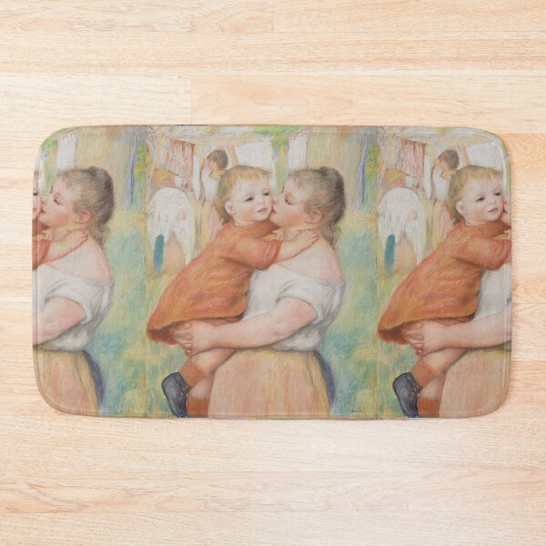 Item preview, Laundress and Her Child Aline and Pierre by Pierre Auguste Renoir: Impressionist Poster designed and sold by artofuniverse.