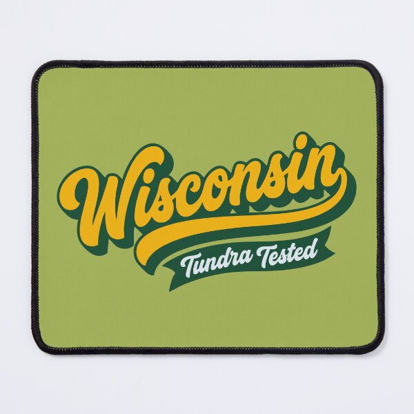 Item preview, Wisconsin Tundra Tested - Vintage Green and Gold designed and sold by Cozy-Old-Pub.