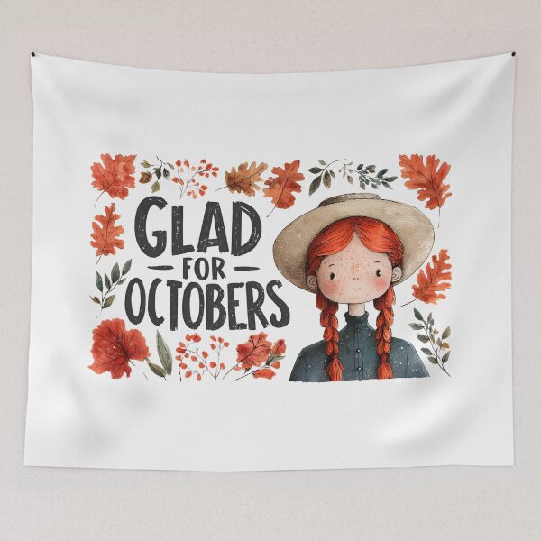 Item preview, Glad For Octobers Anne of Green Gables Autumn Watercolor designed and sold by Fenay Designs.