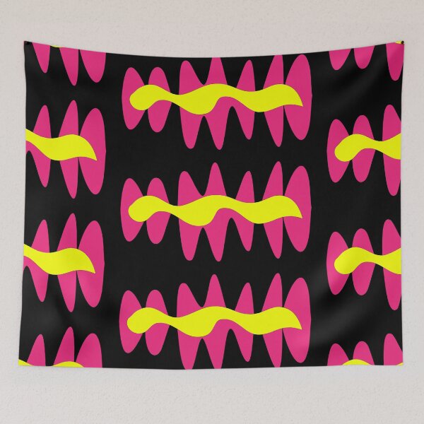 Item preview, Hot Pink and Yellow Sine Waves Gone Rogue designed and sold by Robin King.