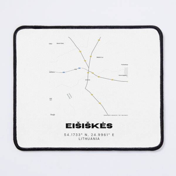 Item preview, Eišiškės Lithuania Minimalist Map Print | Contemporary City Map Poster designed and sold by RM-Journey.