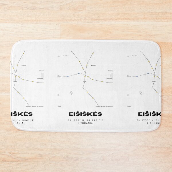 Item preview, Eišiškės Lithuania Minimalist Map Print | Contemporary City Map Poster designed and sold by RM-Journey.