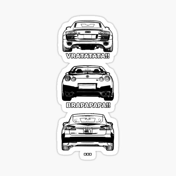 Tesla Cars Stickers for Sale