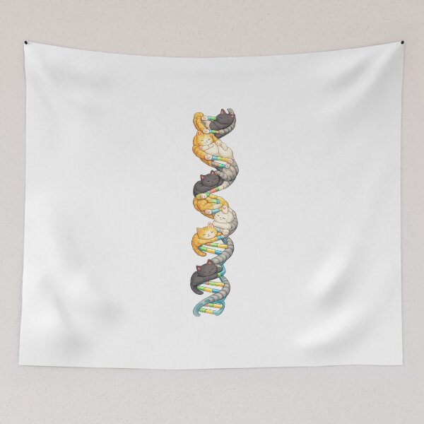 Item preview, Sleeping Cats Wrapped in DNA Helix designed and sold by HypatiaLab.