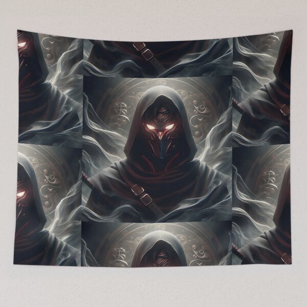 Item preview, ​The Shadow Warlord - Alien Samurai Mage with Glowing Eyes designed and sold by MouradStudio.