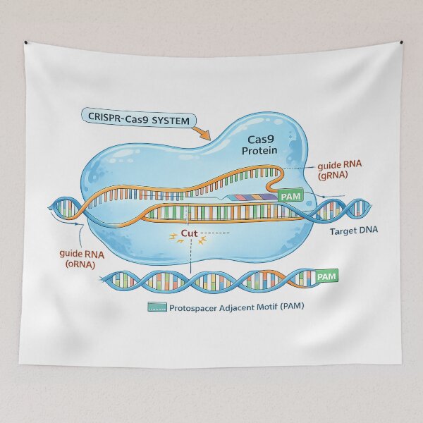 Item preview, CRISPR Cas9 Gene Editing Diagram designed and sold by HypatiaLab.