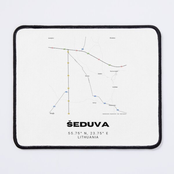Item preview, Šeduva Lithuania Minimalist Map Poster | Modern Street Map Design designed and sold by RM-Journey.