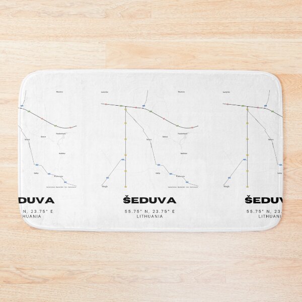 Item preview, Šeduva Lithuania Minimalist Map Poster | Modern Street Map Design designed and sold by RM-Journey.