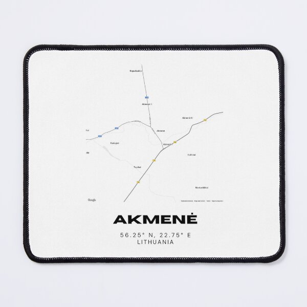 Item preview, Akmenė Lithuania Minimalist Map Print | Contemporary City Art designed and sold by RM-Journey.