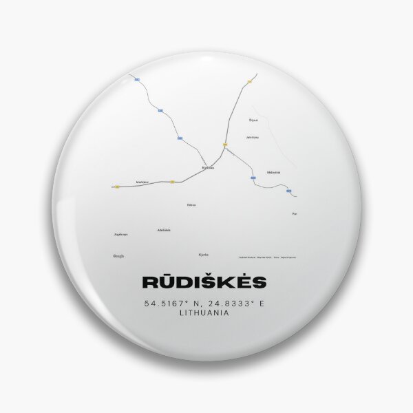 Item preview, Rūdiškės Lithuania Minimalist Map Art | Modern City Layout Poster designed and sold by RM-Journey.