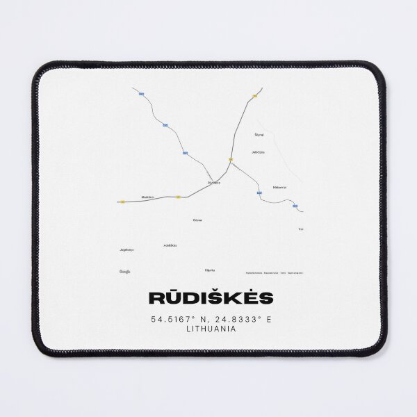 Item preview, Rūdiškės Lithuania Minimalist Map Art | Modern City Layout Poster designed and sold by RM-Journey.