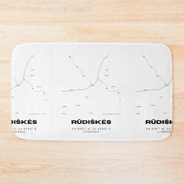 Item preview, Rūdiškės Lithuania Minimalist Map Art | Modern City Layout Poster designed and sold by RM-Journey.