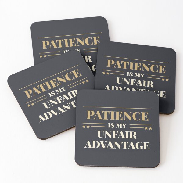 Item preview, Patience is my unfair advantage - Light typography designed and sold by Revextyr.