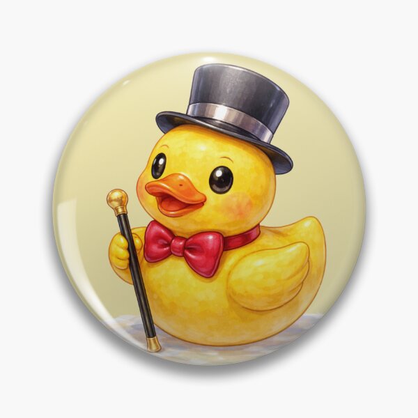 Item preview, Distinguished Gentleman Duck with Top Hat & Cane – Whimsical Watercolour Illustration designed and sold by inspired-works.