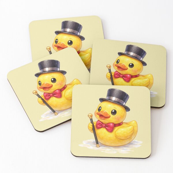 Item preview, Distinguished Gentleman Duck with Top Hat & Cane – Whimsical Watercolour Illustration designed and sold by inspired-works.