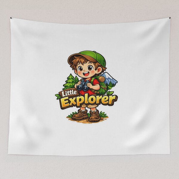 Item preview, Little Explorer - Cute Adventurous Kid Sticker designed and sold by MKreative Studio.