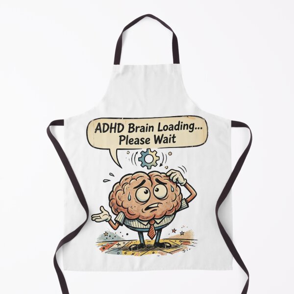 Item preview, ADHD Brain Loading Retro Comic T-Shirt designed and sold by urbinet.