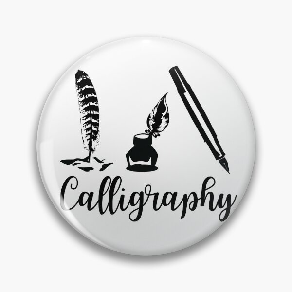 Item preview, Calligraphy Ink Pen Minimalist Design – Classic Writing Art Style designed and sold by ArcticFoxStudio.