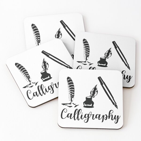 Item preview, Calligraphy Ink Pen Minimalist Design – Classic Writing Art Style designed and sold by ArcticFoxStudio.