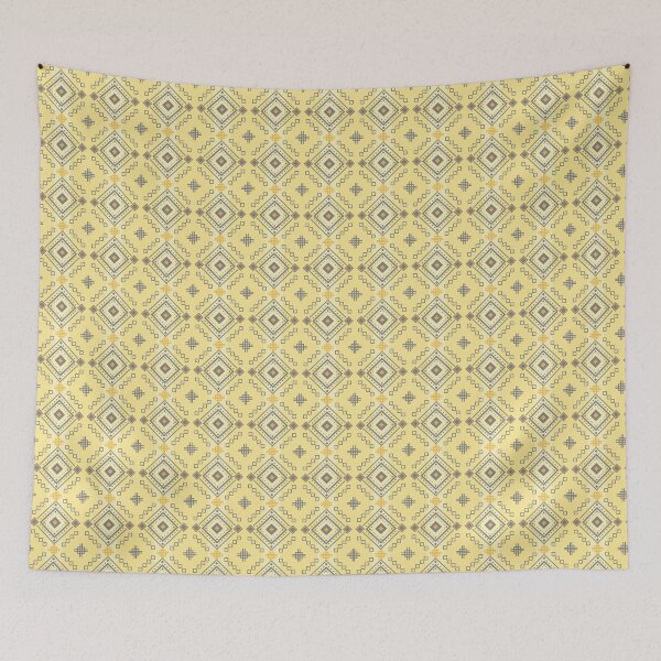 Item preview, Light Yellow Geometric Diamond Seamless Pattern Illustration designed and sold by PAWIRADA.