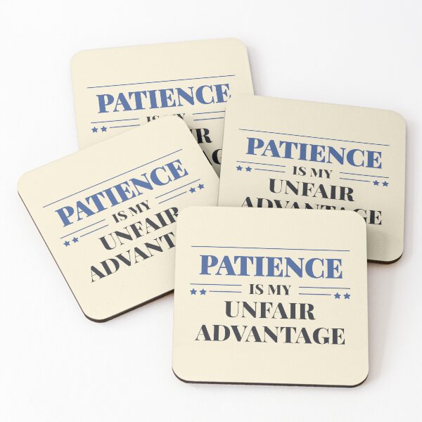Item preview, Patience is my unfair advantage - Dark typography designed and sold by Revextyr.