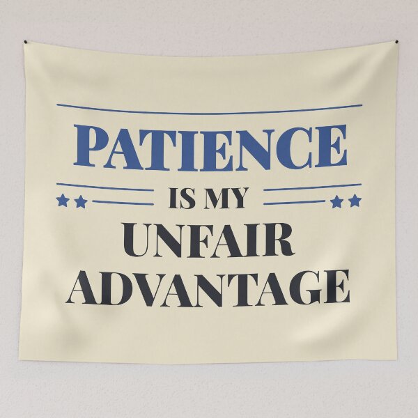 Item preview, Patience is my unfair advantage - Dark typography designed and sold by Revextyr.