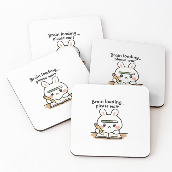 Item preview, Adorable Kawaii Bunny Student: Brain Loading Please Wait designed and sold by Trendora90.