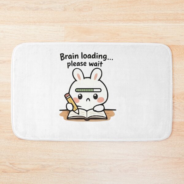 Item preview, Adorable Kawaii Bunny Student: Brain Loading Please Wait designed and sold by Trendora90.