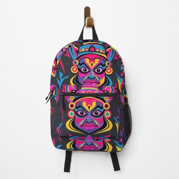 Item preview, Neon Kathakali Pop Art: Vibrant Indian Mask Pattern designed and sold by OpenDreamArts.