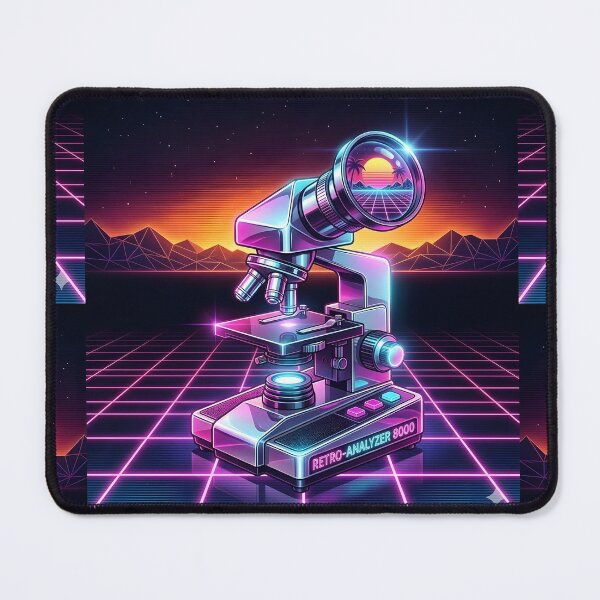 Item preview, Retro-Analyzer 8000 - Synthwave Science Microscope designed and sold by MouradStudio.