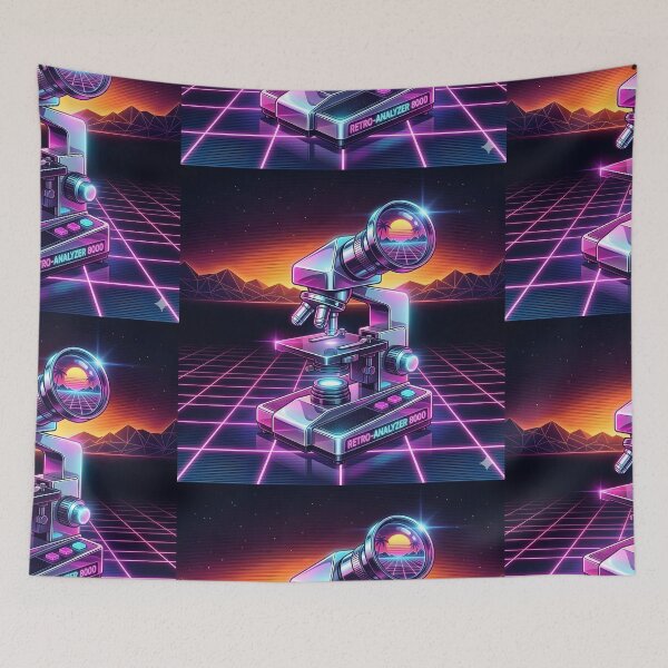 Item preview, Retro-Analyzer 8000 - Synthwave Science Microscope designed and sold by MouradStudio.