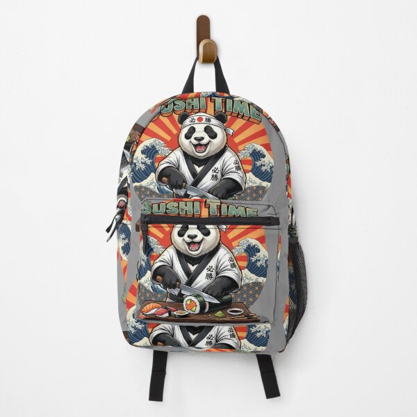Item preview, Retro Sushi Master Panda - Funny Japanese Chef "Sushi Time" Art designed and sold by The Grumpy Pet Club.