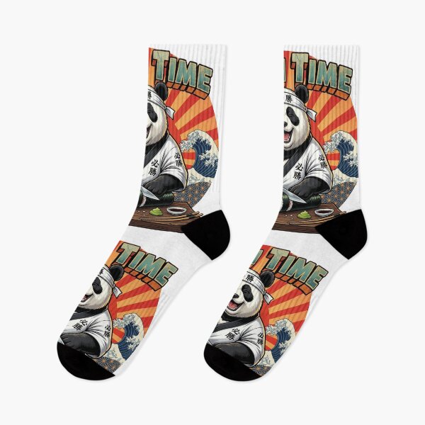 Item preview, Retro Sushi Master Panda - Funny Japanese Chef "Sushi Time" Art designed and sold by The Grumpy Pet Club.