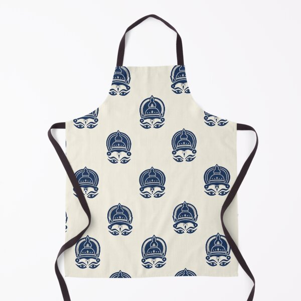 Item preview, Serene Kerala: Deep Indigo & Cream Block-Print Style Art designed and sold by OpenDreamArts.