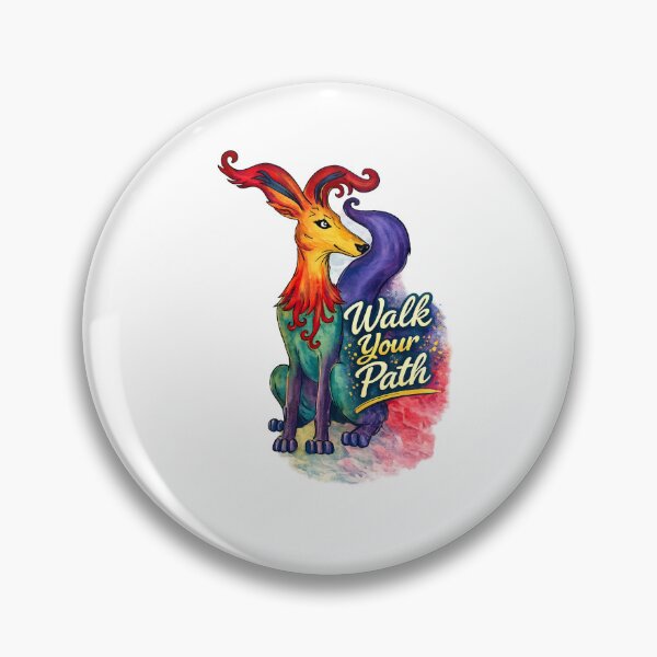 Item preview, Walk Your Path - Live Full Colour  inspirational Colourful Dog Watercolour Illustration designed and sold by Live Full Colour.