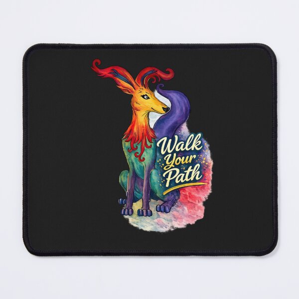 Item preview, Walk Your Path - Live Full Colour  inspirational Colourful Dog Watercolour Illustration designed and sold by Live Full Colour.