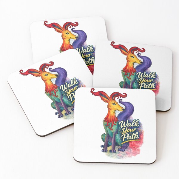 Item preview, Walk Your Path - Live Full Colour  inspirational Colourful Dog Watercolour Illustration designed and sold by Live Full Colour.