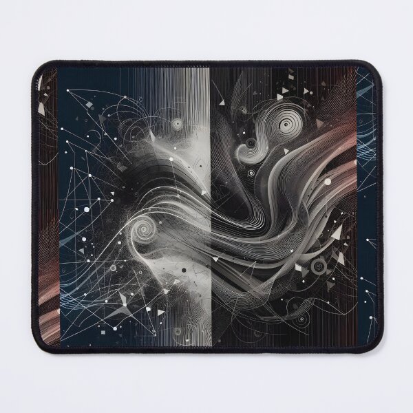 Item preview, Duality of Mind - Geometric and Organic Abstract Flow designed and sold by MouradStudio.