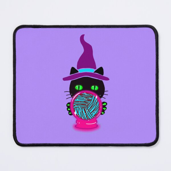 Item preview, Neon Witch Cat with Yarn Crystal Ball T-shirt version designed and sold by ArtyWares.