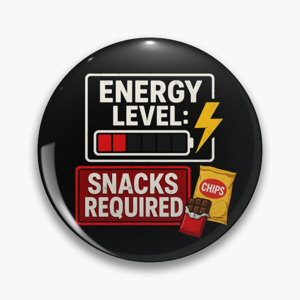 Item preview, Energy Level: Snacks Required – Low Battery Funny Food Graphic designed and sold by Timeless Junction.