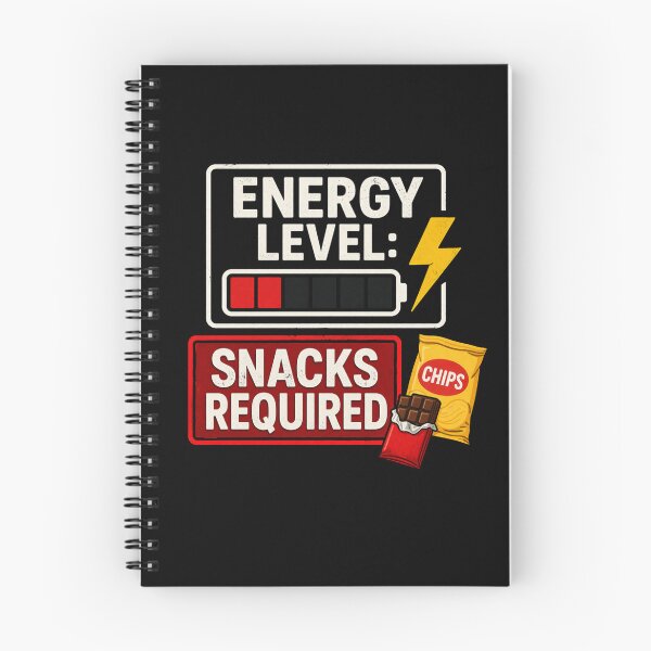 Item preview, Energy Level: Snacks Required – Low Battery Funny Food Graphic designed and sold by Timeless Junction.