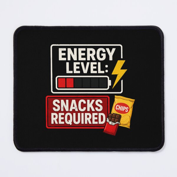Item preview, Energy Level: Snacks Required – Low Battery Funny Food Graphic designed and sold by Timeless Junction.