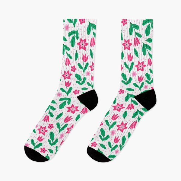 Item preview, pattern with pink flowers designed and sold by burbura.