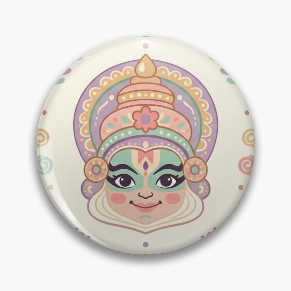 Item preview, Pastel Kathakali Dreams: Soft Indian Folk Art Pattern designed and sold by OpenDreamArts.