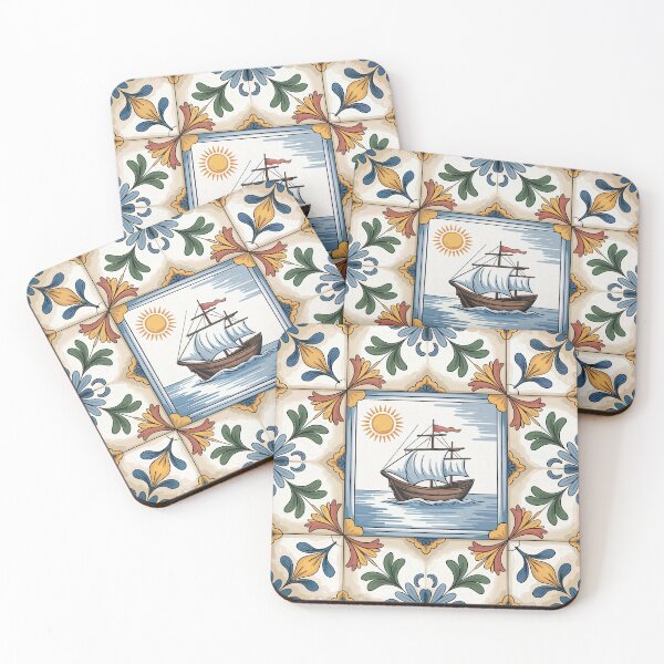 Item preview, Portuguese Azulejo Tile Pattern – Vintage 16th Century Blue Ceramic Design designed and sold by Tamas Das.