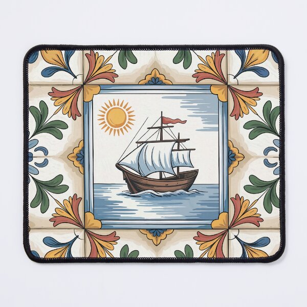 Item preview, Portuguese Azulejo Tile Pattern – Vintage 16th Century Blue Ceramic Design designed and sold by Tamas Das.