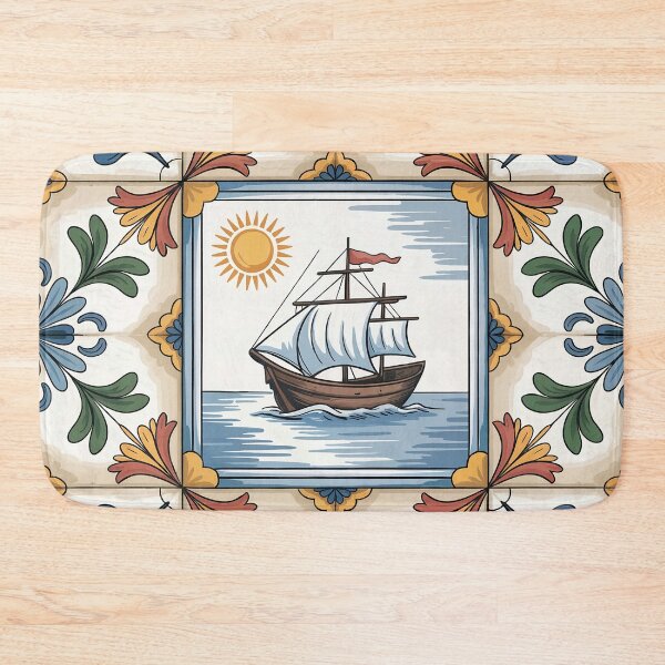 Item preview, Portuguese Azulejo Tile Pattern – Vintage 16th Century Blue Ceramic Design designed and sold by Tamas Das.