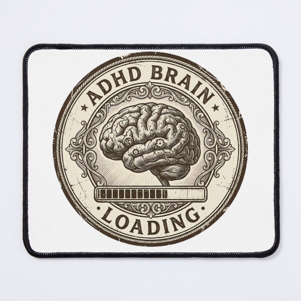 Item preview, ADHD Brain Loading Vintage Emblem designed and sold by urbinet.